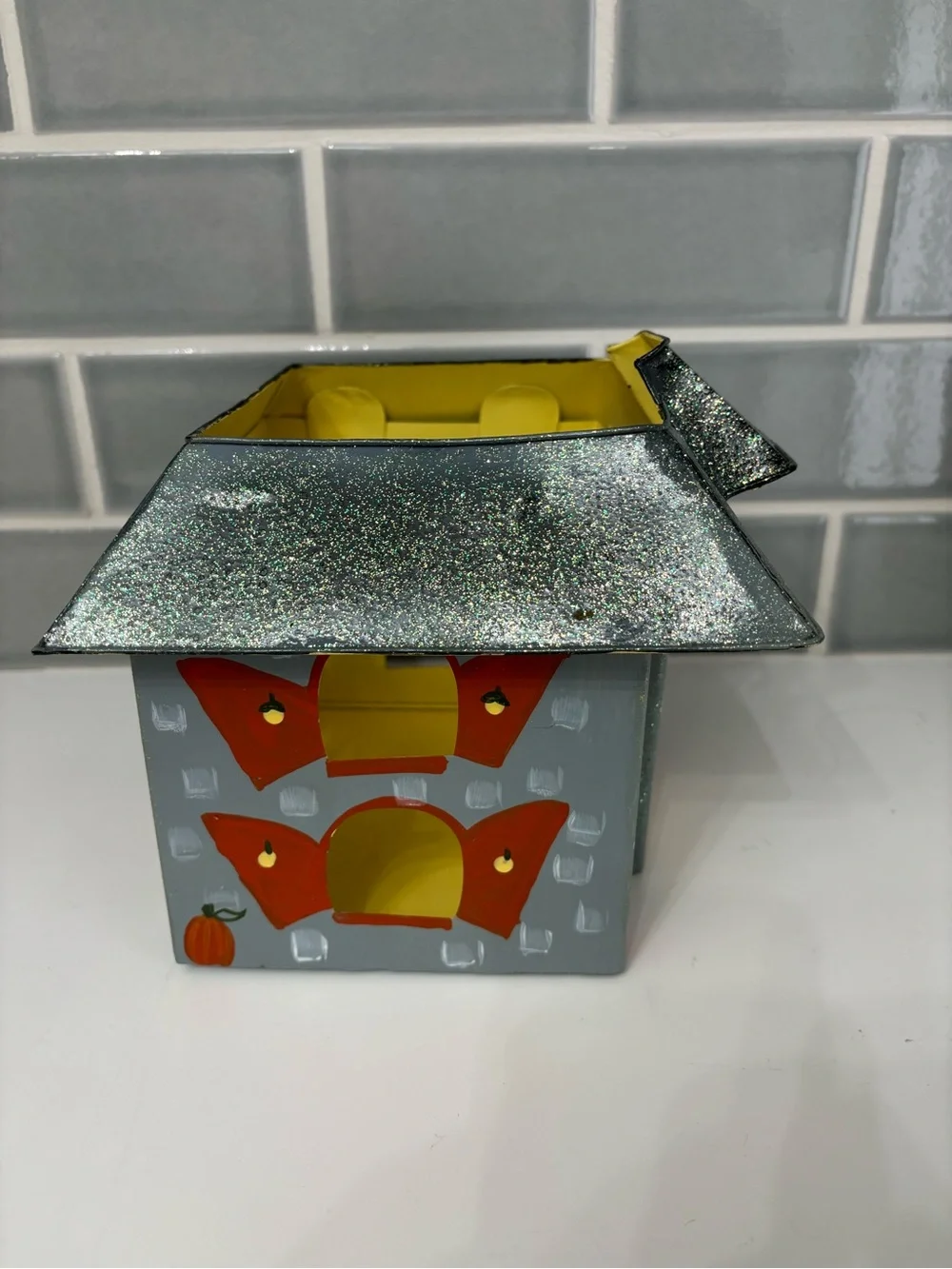 Vintage bath and body works Halloween hunted house candle holder - Picture 4 of 8